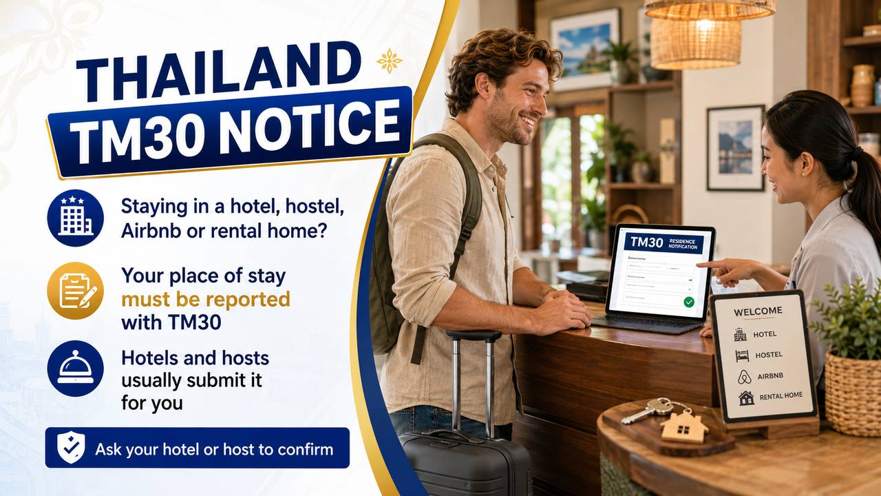 Thailand TM30 notice banner